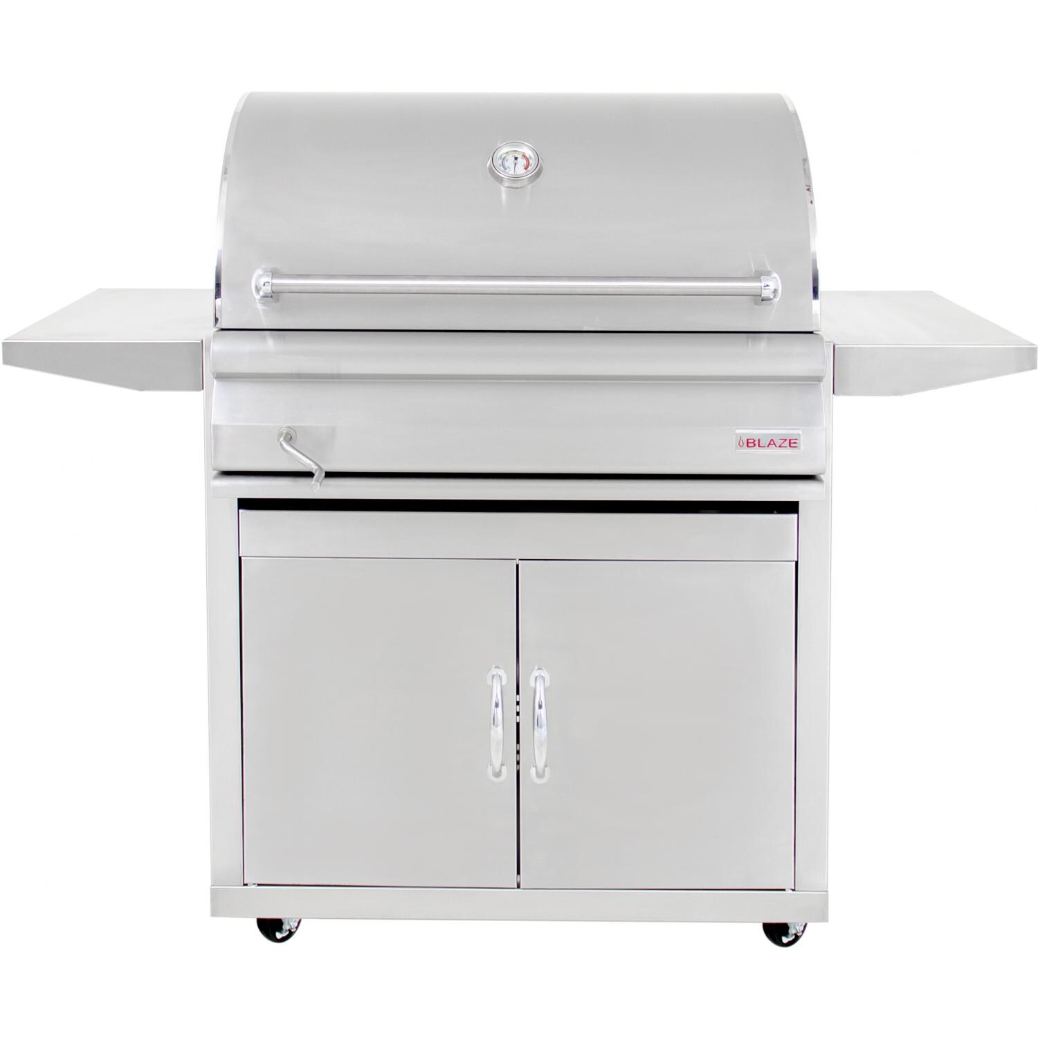 Blaze 32Inch Stainless Steel Charcoal Grill With Adjustable Charcoal