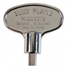Blue Flame 8 Inch Universal Size Fireplace Key - Chrome