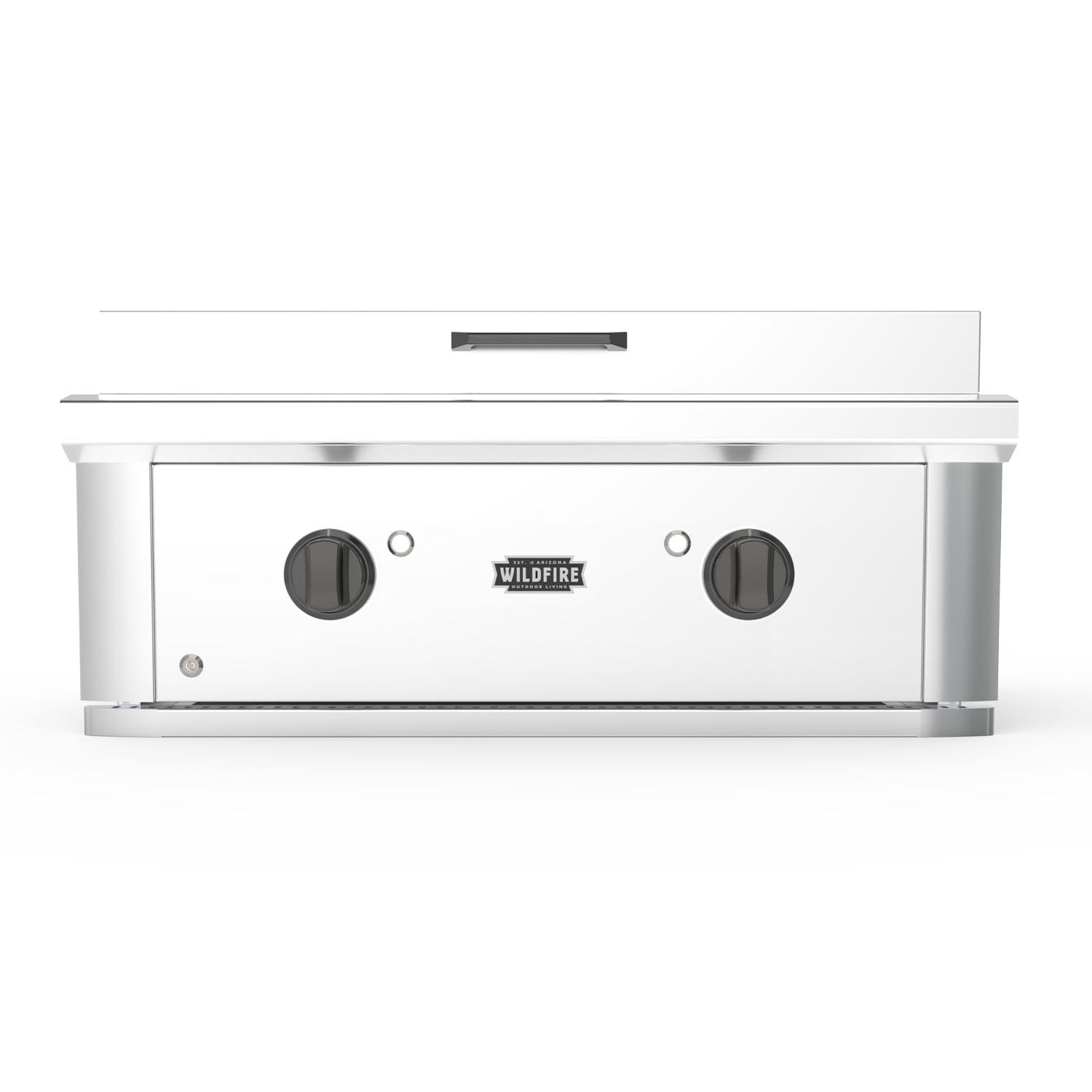 Wildfire Outdoor Living Wildfire Ranch Pro 30-in 2 Burner 304 SS Propane Griddle w/ Chrome Black Knobs - WFPRO30GRD-SS-LP + KB2-CB