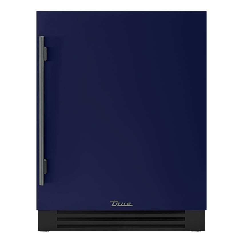True ADA Height 24 Inch 5 Cu. Ft. Right Hinge Outdoor Refrigerator - Cobalt w/ Pewter Handles - TURADA-24-RS-A~078-H05