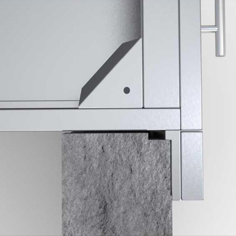 Sunstone SCC3ENDSPR 3-in Outdoor Kitchen Island Cabinet Right Corner Guard Panel - Corner Guard Panel Shown From Above - White Background thumbnail