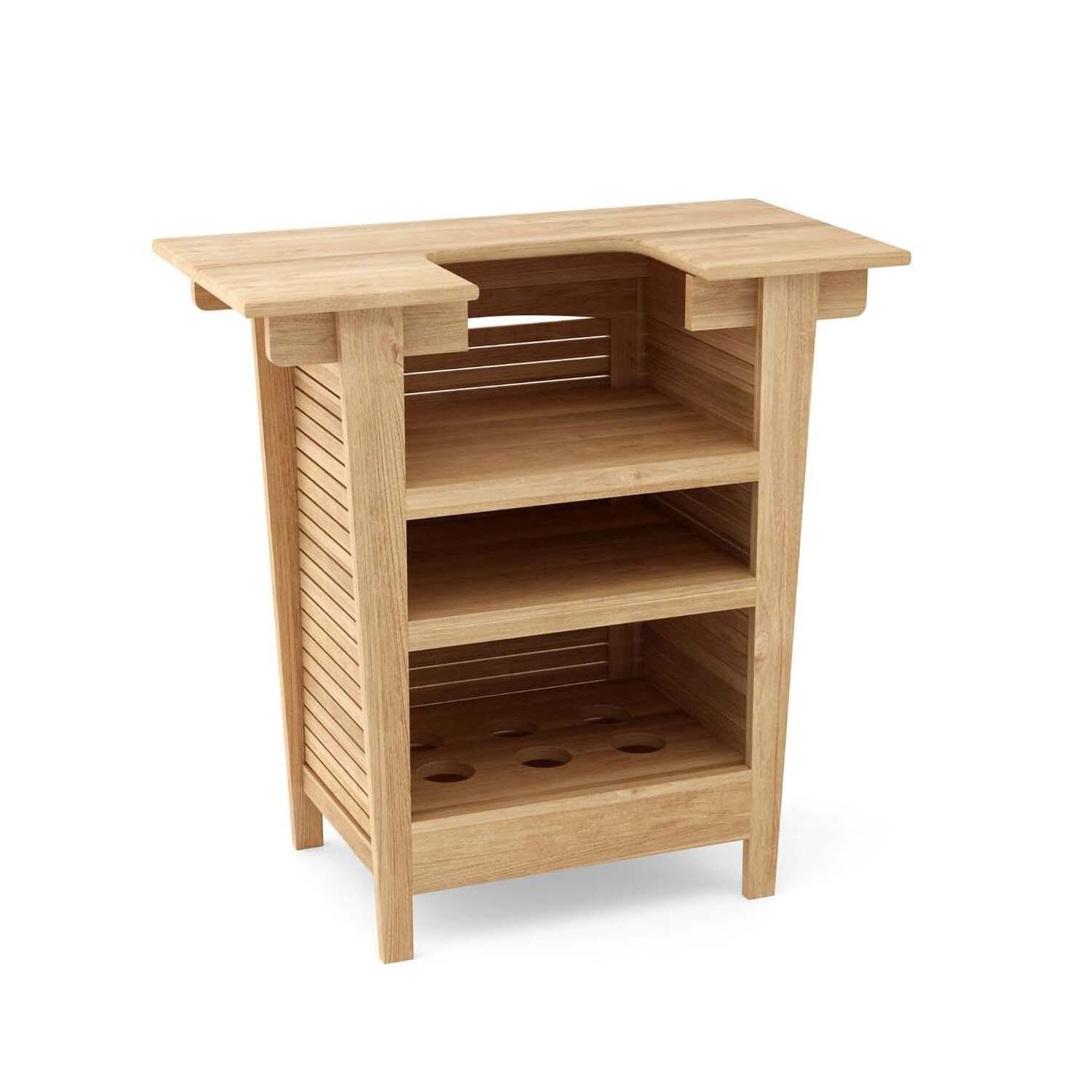 Pecan Bay 4 Pc Teak Bar Set by Lakeview Outdoor Designs - Bar - White Background