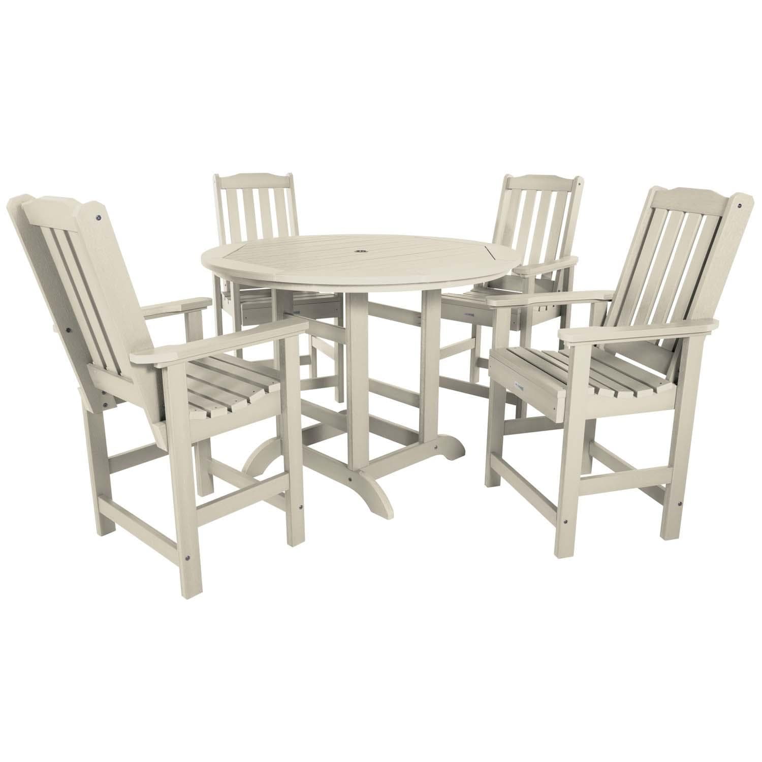 Hart Lane 5 Pc Set Recycled Plastic Counter Height Dining Set In Whitewash By Lakeview - White Background thumbnail