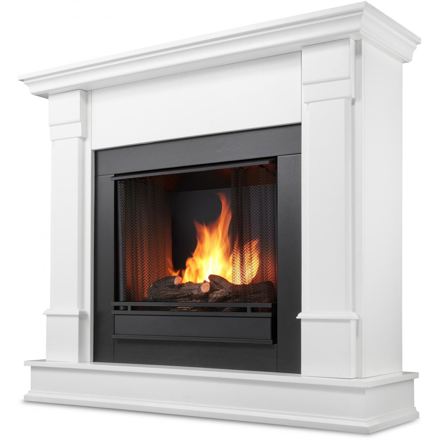 Real Flame Silverton 48-Inch Gel Fireplace - White thumbnail