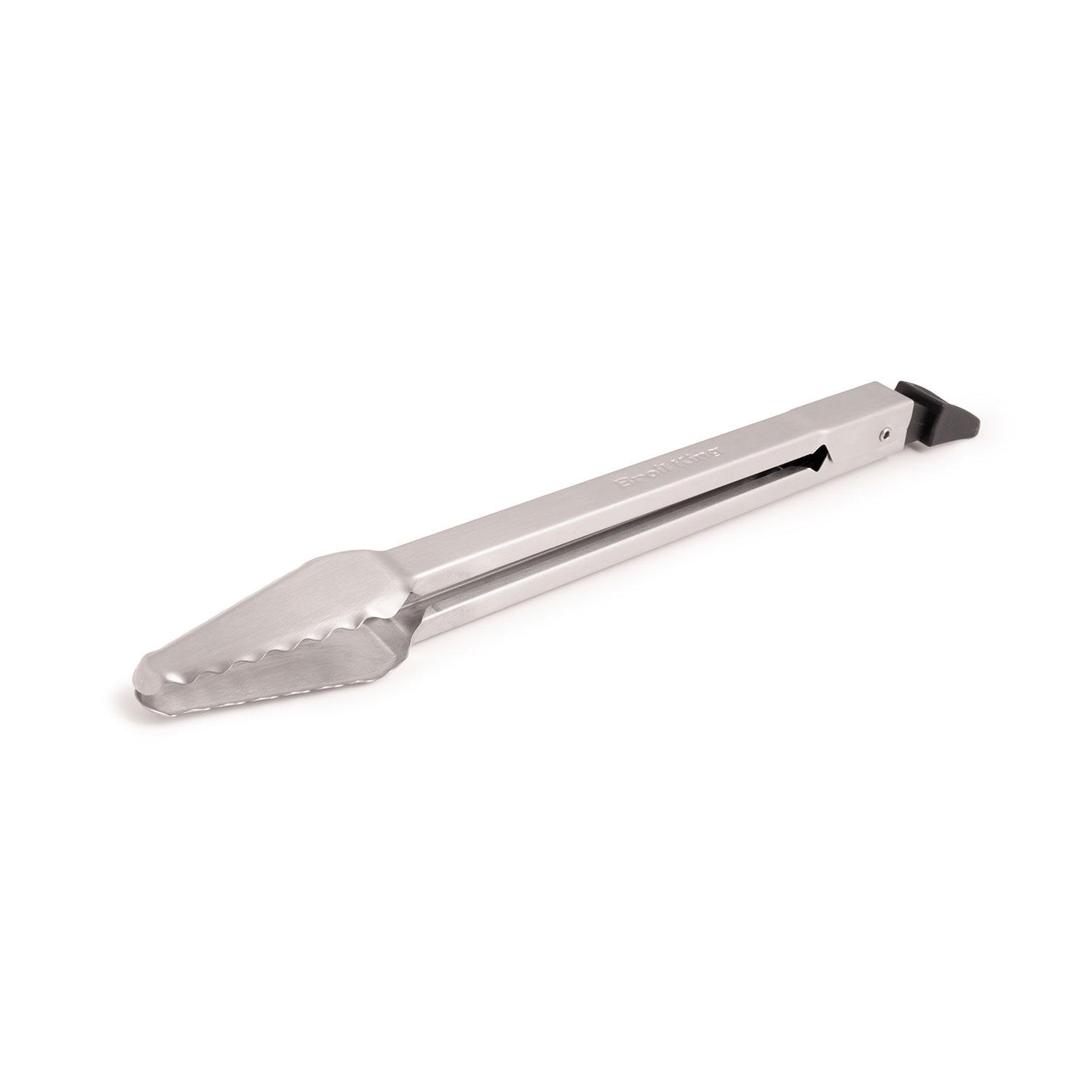 Broil King 64046 Ultra Lite 12-in Stainless Steel Tongs - White Background thumbnail