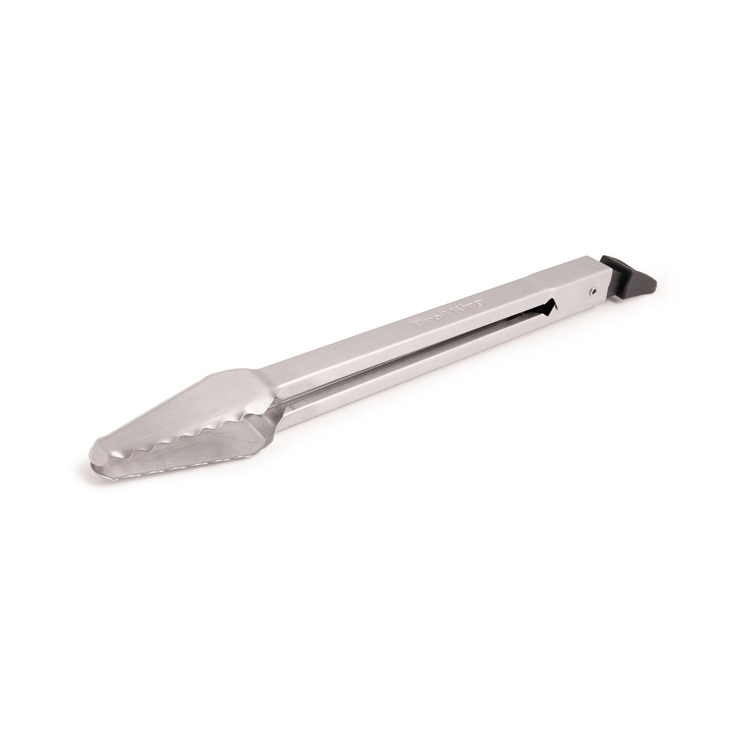 Broil King 64046 Ultra Lite 12-in Stainless Steel Tongs - White Background thumbnail