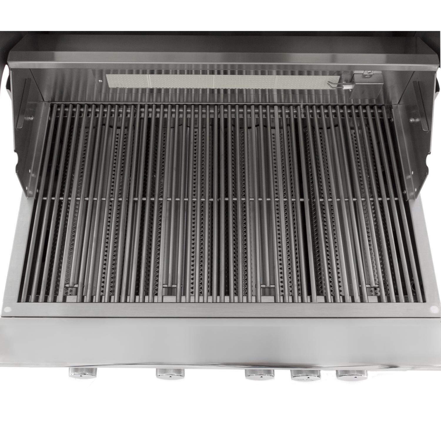 Blaze Limited Edition 32-Inch 4-Burner Freestanding Gas Grill With Rear Infrared Burner - Top View of Cooking Grates thumbnail