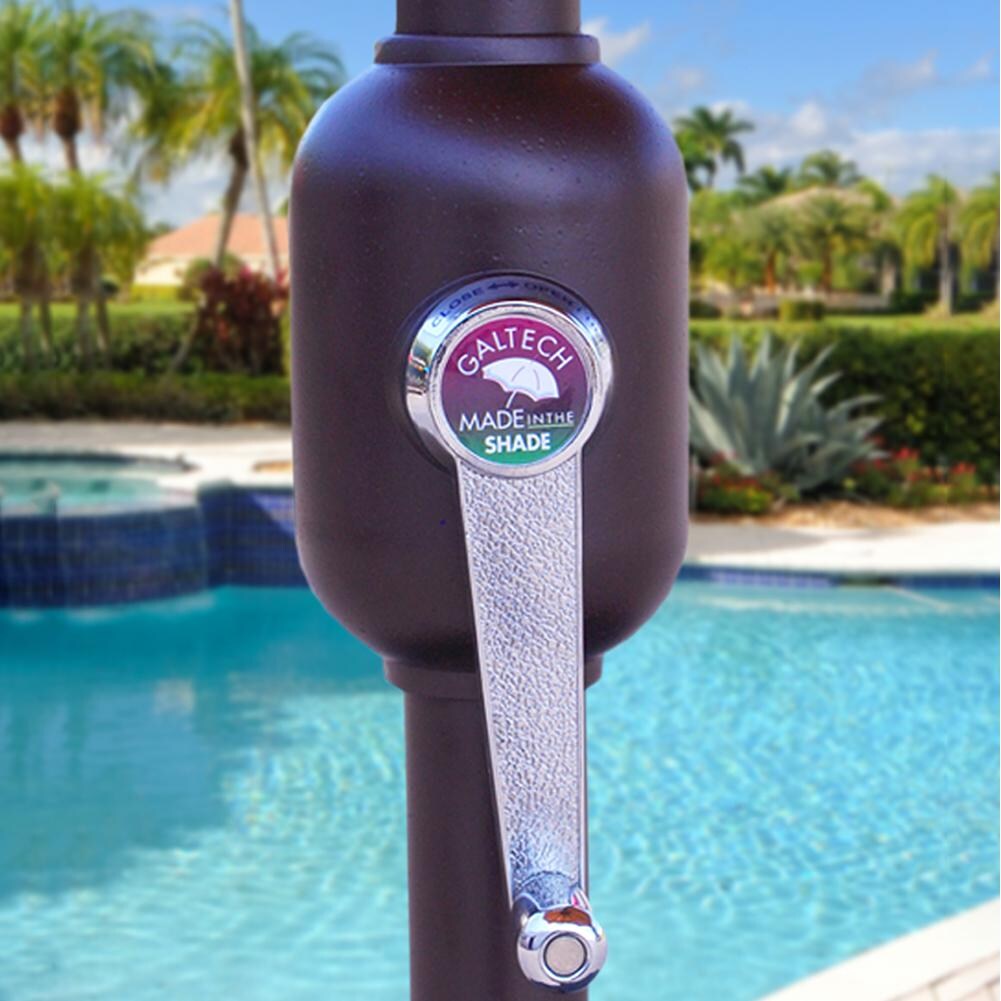 Galtech 7.5 Ft. Octagonal Patio Umbrella W/ Crank Lift - Crank Lift Detail