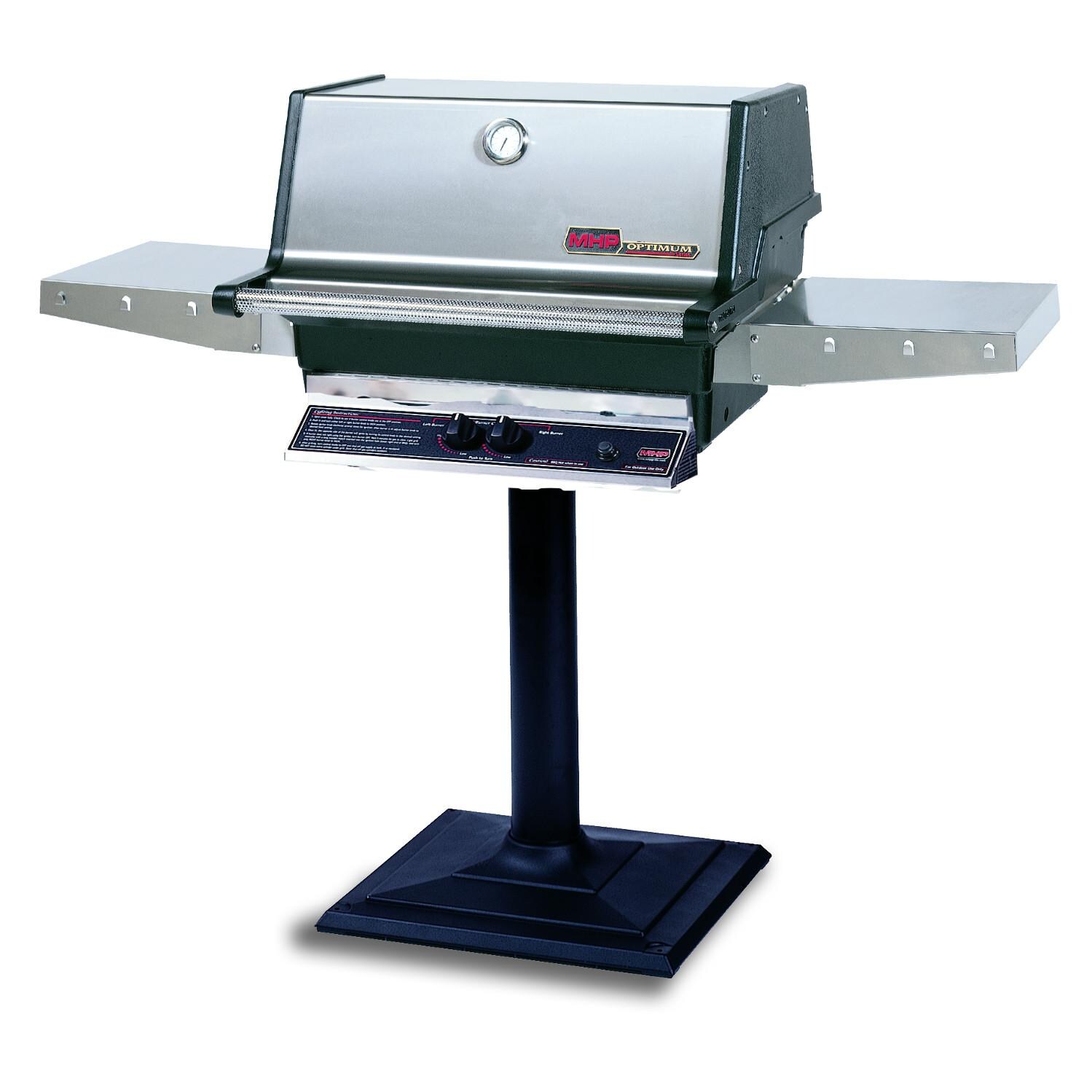 MHP TJK2 Natural Gas Grill With Stainless Grids On Bolt Down Post