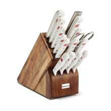 Wusthof Gourmet 16-Piece Knife Block Set - White Handles - 8916 image