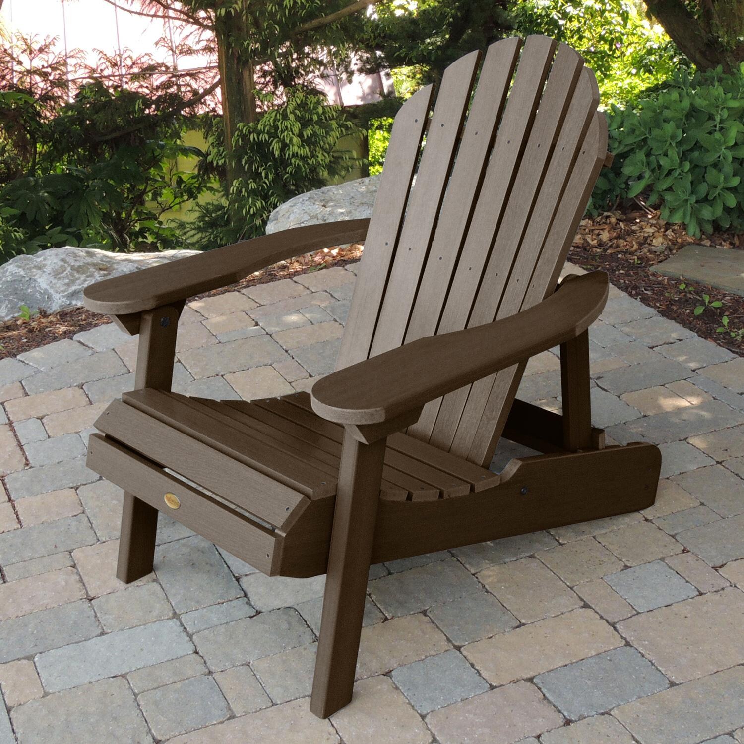 Lakeview Dream Bay Folding & Reclining Adirondack Chair - Weathered Acorn - Lifestyle thumbnail