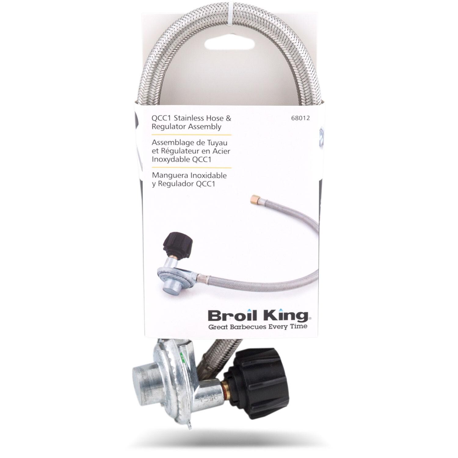 Broil King 68012 Braided Stainless Steel Hose & Regulator - Packaging - White Background thumbnail