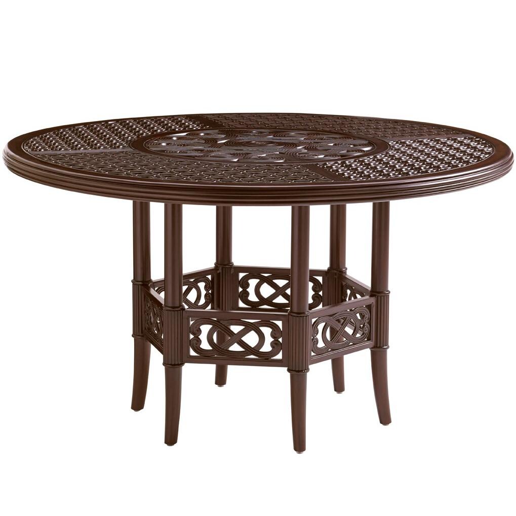 Tommy Bahama 3235-875 Black Sands Aluminum Patio 54 Inch Dining Table w/ Cast Aluminum Top thumbnail
