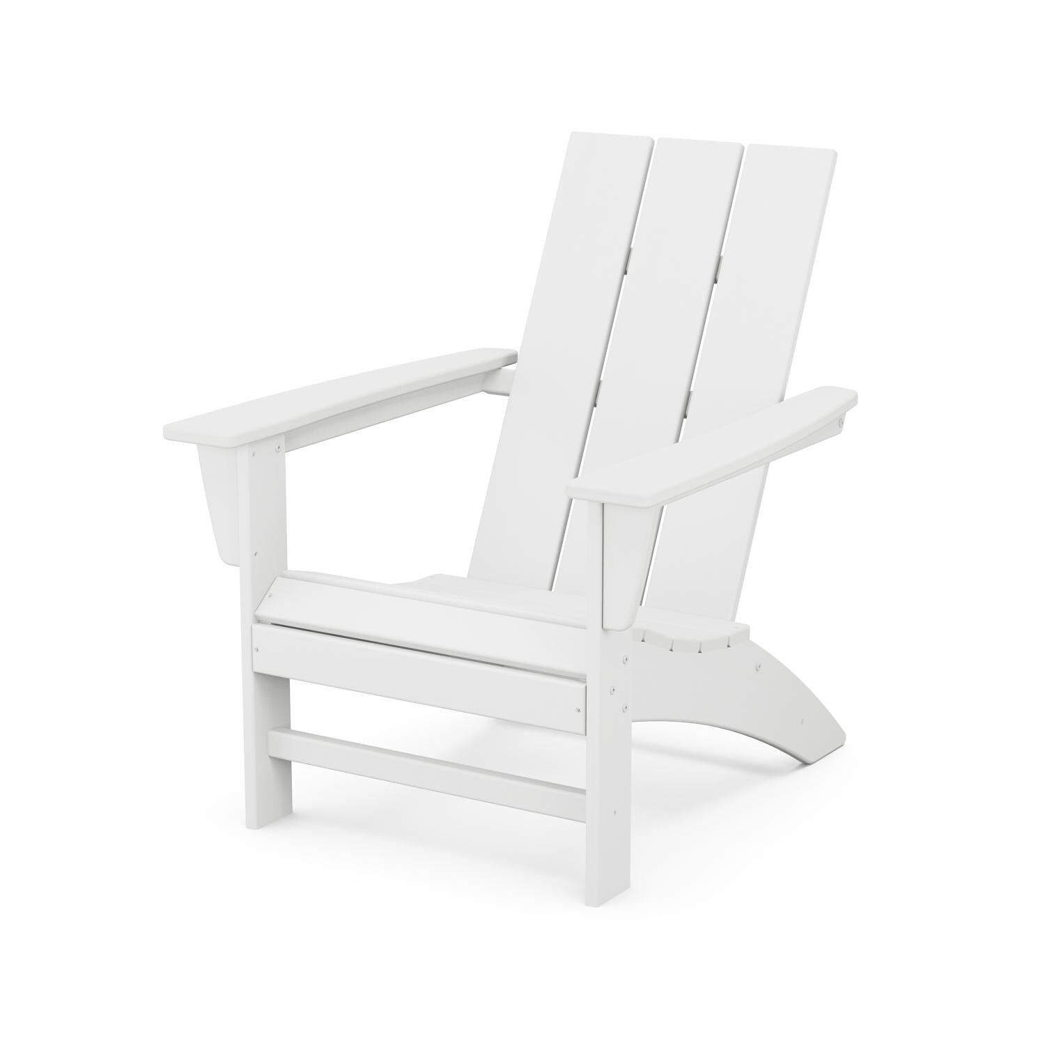 Modern Recycled Plastic Adirondack in White by POLYWOOD