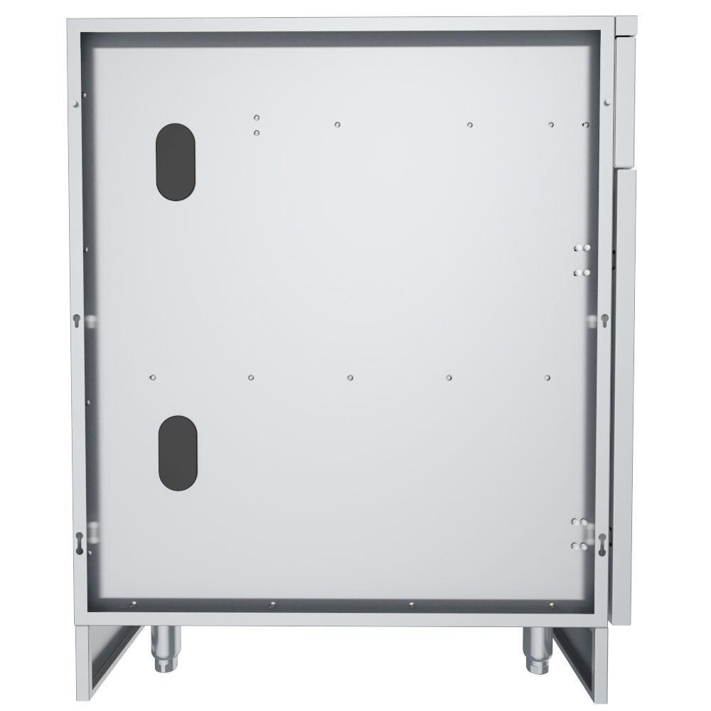 Sunstone SBC30CDD 30-in Outdoor Kitchen Double Door and Drawer Island Cabinet - Cabinet Back - White Background thumbnail