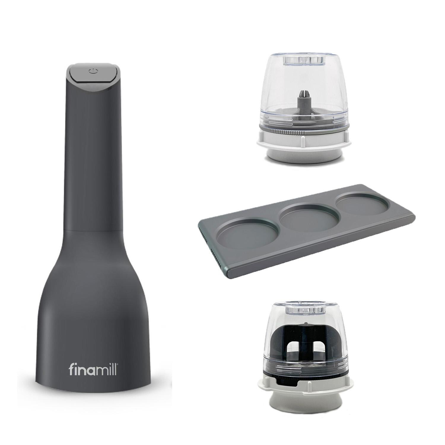 FinaMill Spice Grinder MAX Pack W/ 2 Trays, 3 MAX Pods & 3 Spice Pods - Midnight Black thumbnail