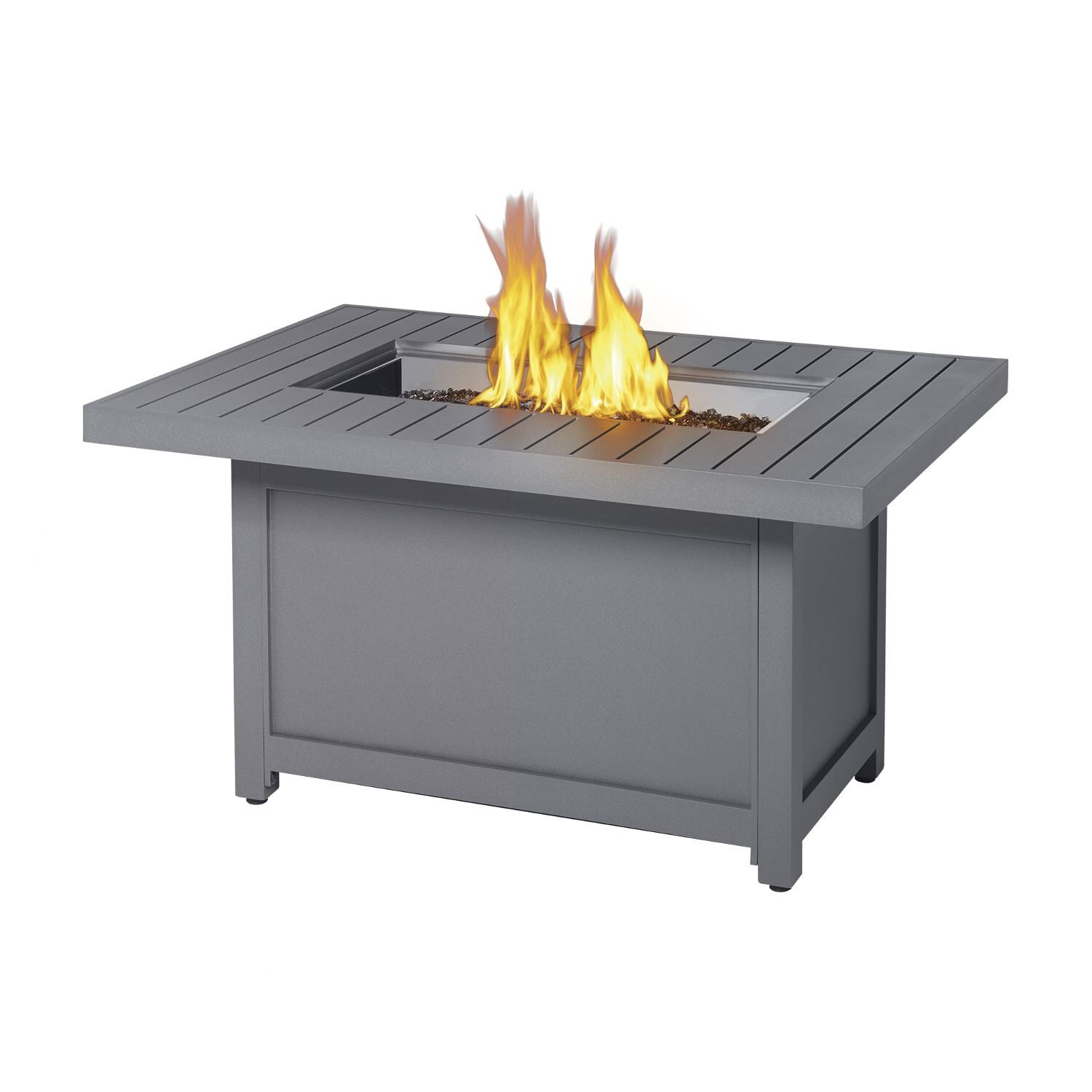 Napoleon 42-Inch Patioflame Hamptons Rectangular Gas Fire Table - Angle - Flames thumbnail