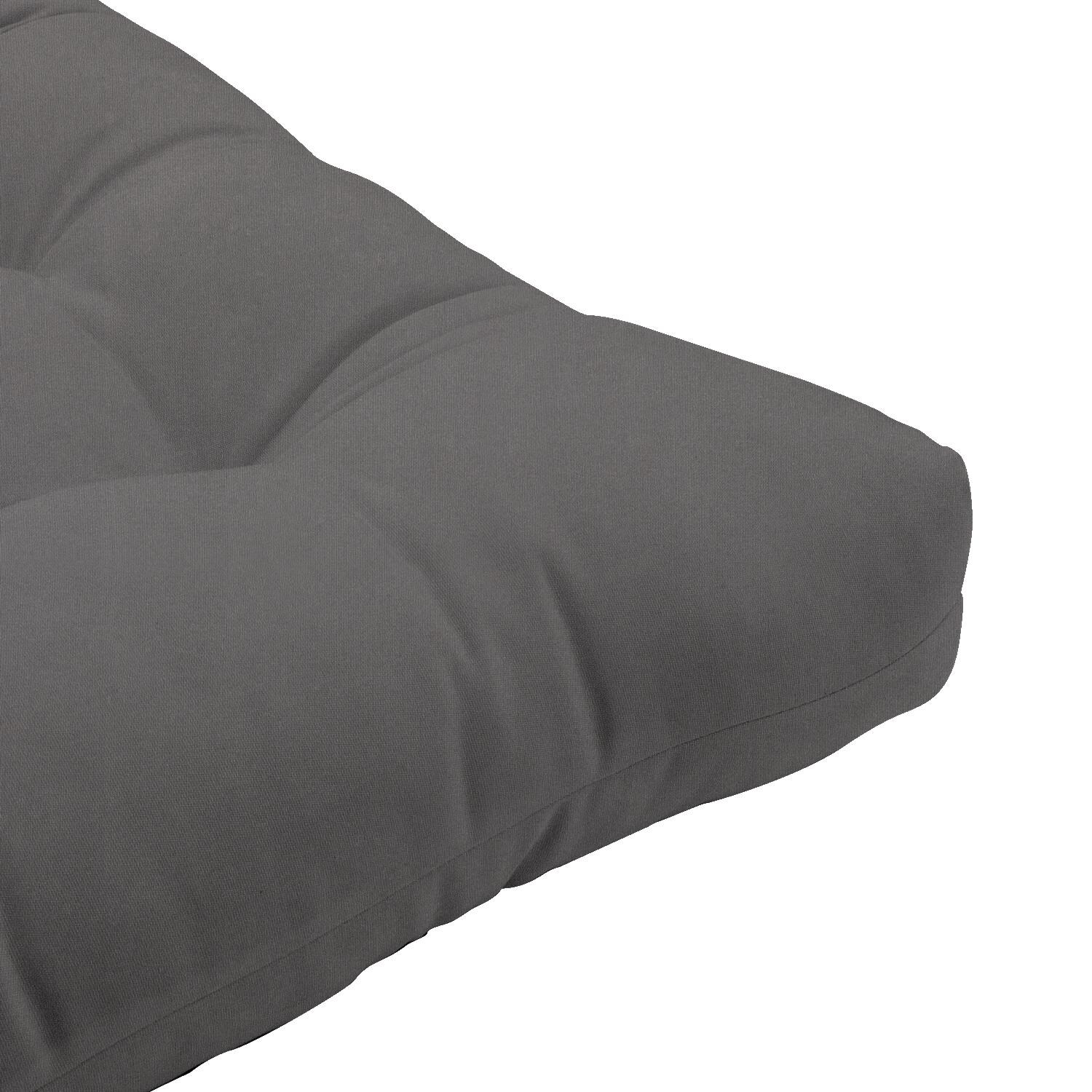 Sunbrella Canvas Charcoal Extra Long Outdoor Replacement Chaise Lounge Cushion By UltimatePatio.com - Corner Detail thumbnail