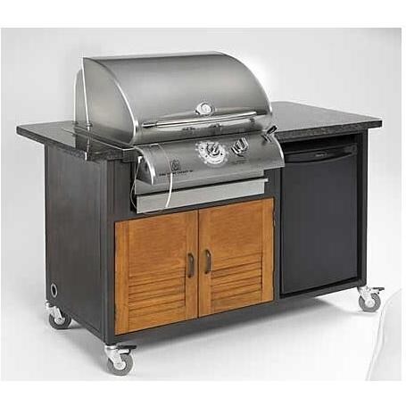 Rock N Roll Island W/ 24 Inch Legacy Cook Number Propane Gas Grill