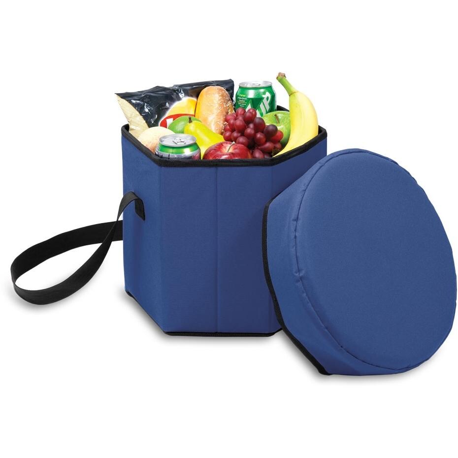 Picnic Time Bongo Cooler/Seat - Navy - In Use thumbnail