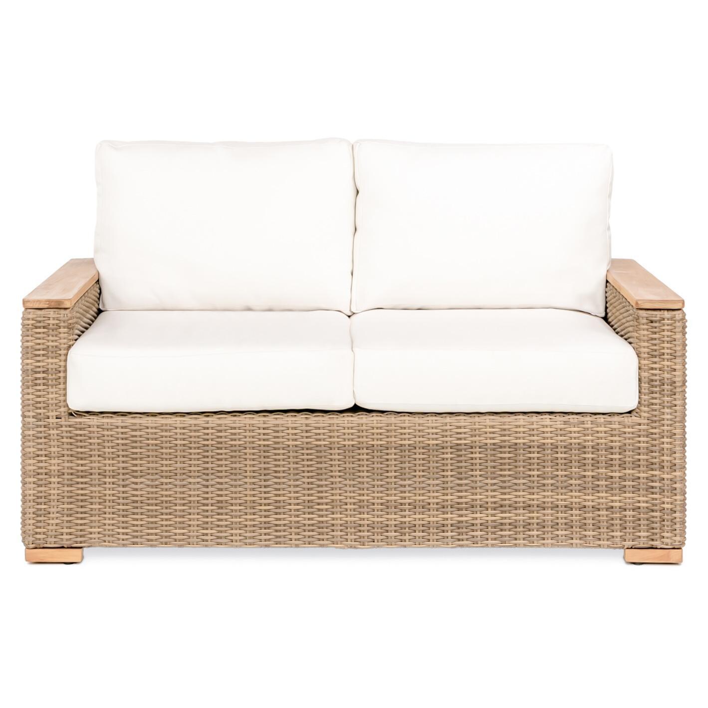 Teak + Table Havana Loveseat in Natural - White Background thumbnail