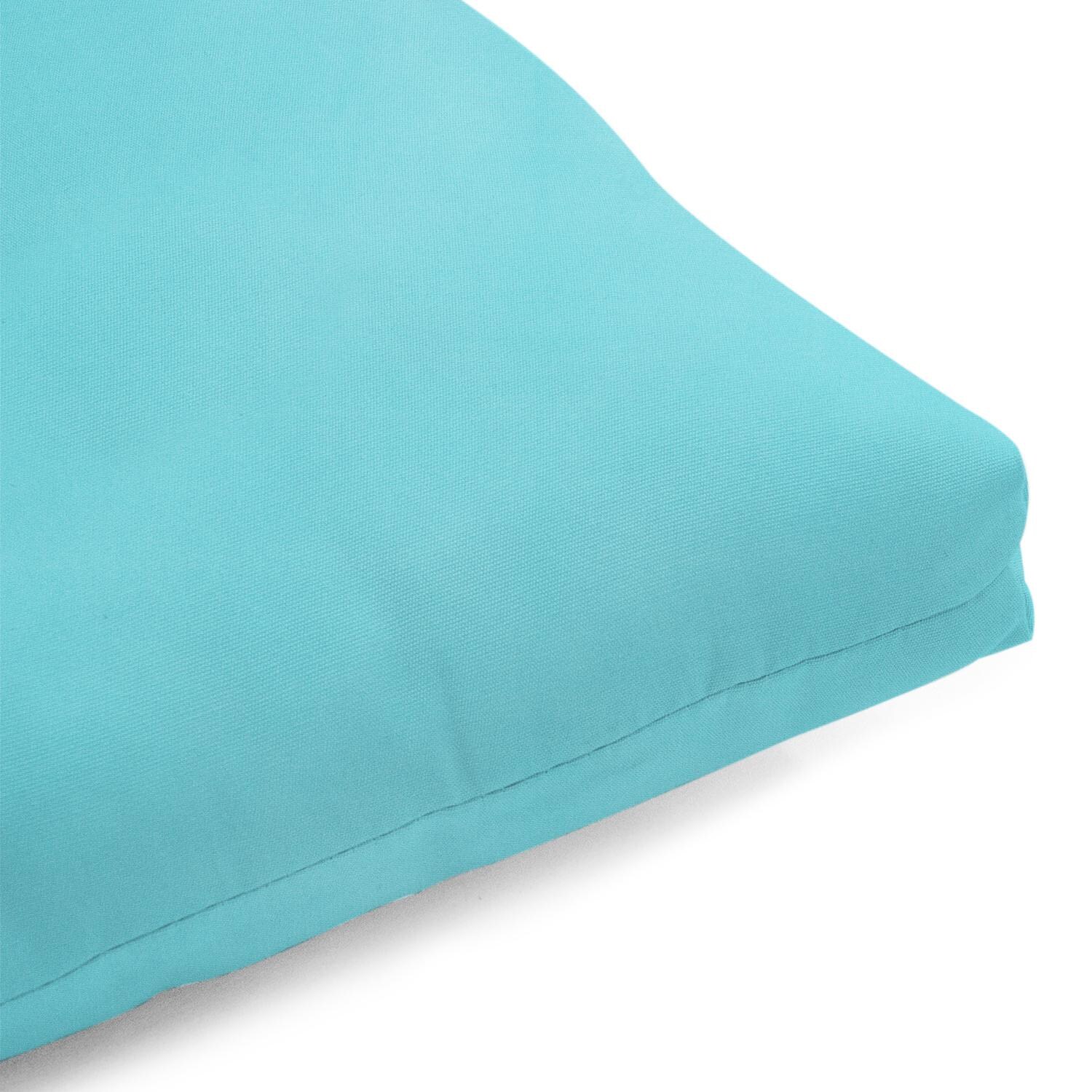 Sunbrella Canvas Aruba Small Outdoor Replacement Bench Cushion By UltimatePatio.com - Corner Detail thumbnail