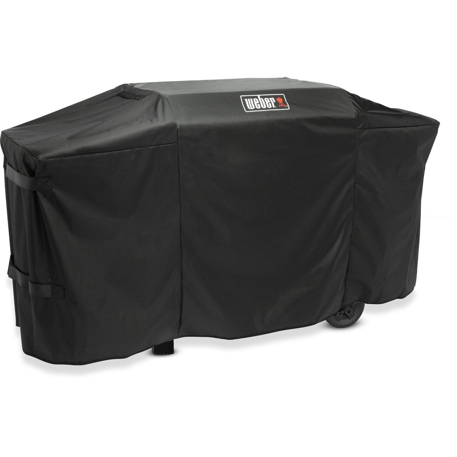 Weber 3401060 Polyester Premium Grill Cover for Slate 28-in Grill - Angled Left - White Background thumbnail