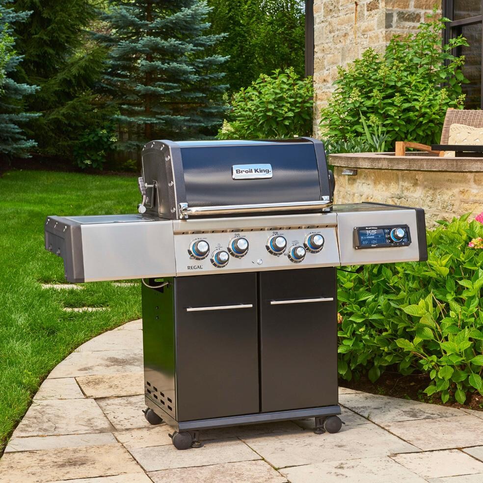 Broil King 687244 Regal Q 490 Pro IR Propane Grill - On Patio - Lifestyle thumbnail