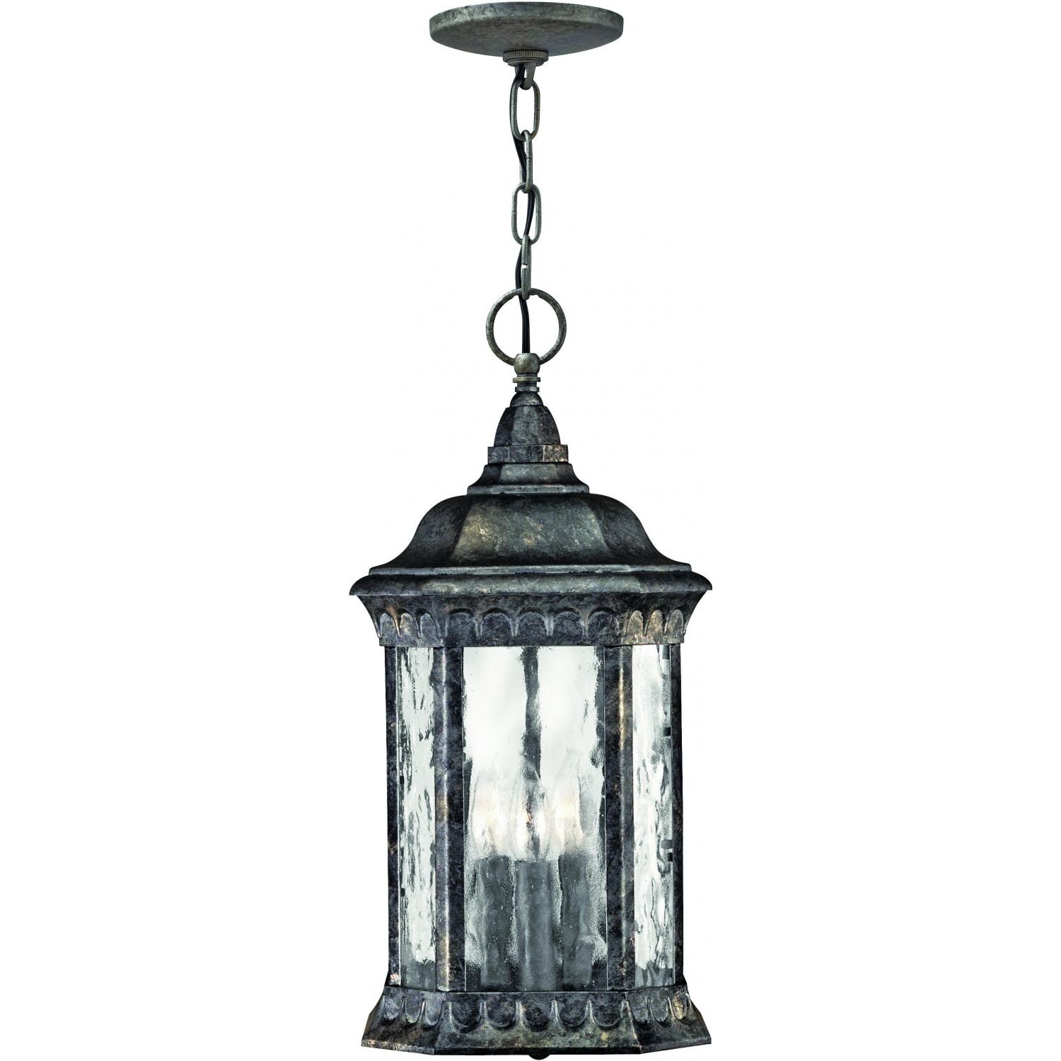 Hinkley Lighting Regal 1722BG 40W Three Light Outdoor Ceiling Light - Black Granite thumbnail