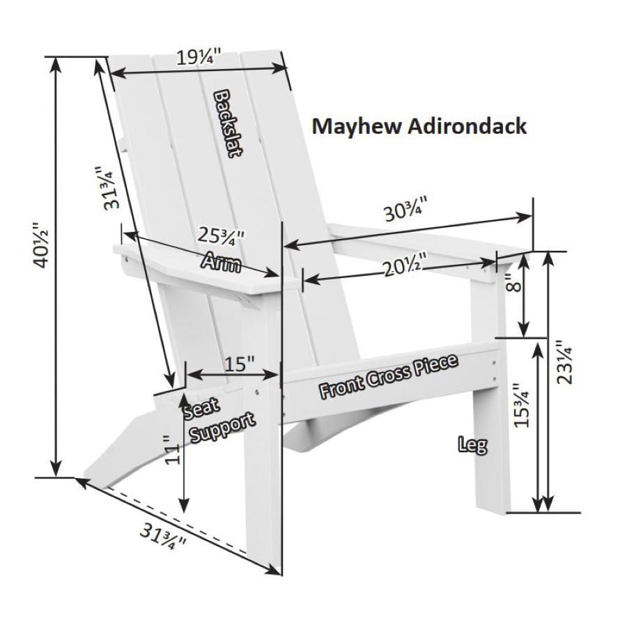 25AW NICENESS MUNICHMサイズ Mayhew Recycled Plastic Adirondack in Seashell by Berlin Gardens