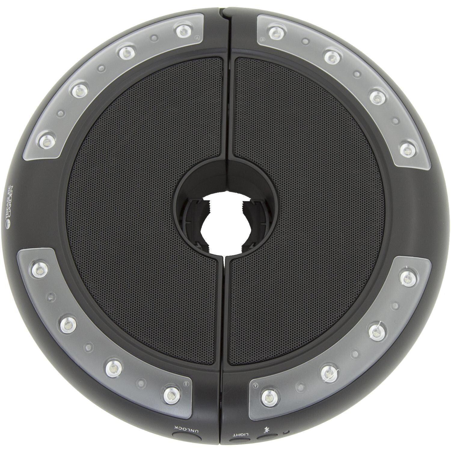 Luna Umbrella Light W/ Bluetooth Speaker By BBQGuys Black BBQGuys