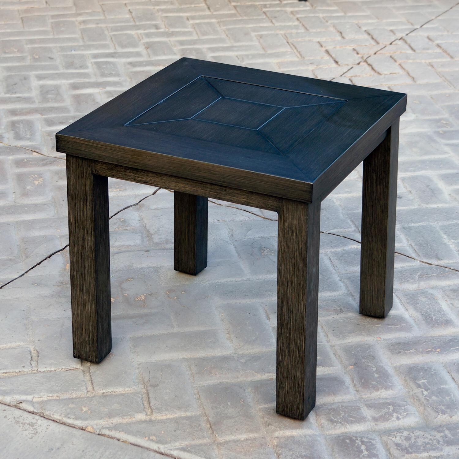 Darlee Brooklyn 5 Piece Patio Conversation Set W/ 43 X 21-Inch Rectangular Coffee Table & 21-Inch Square End Table & Sesame Cushions - Coffee Table Only thumbnail