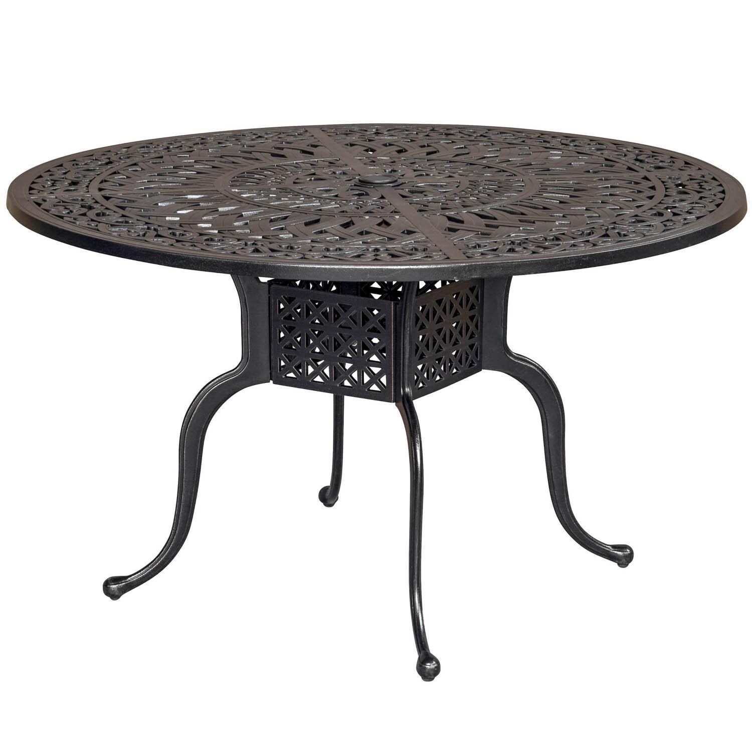 Villa Flora 48-Inch Round Cast Aluminum Patio Dining Table thumbnail