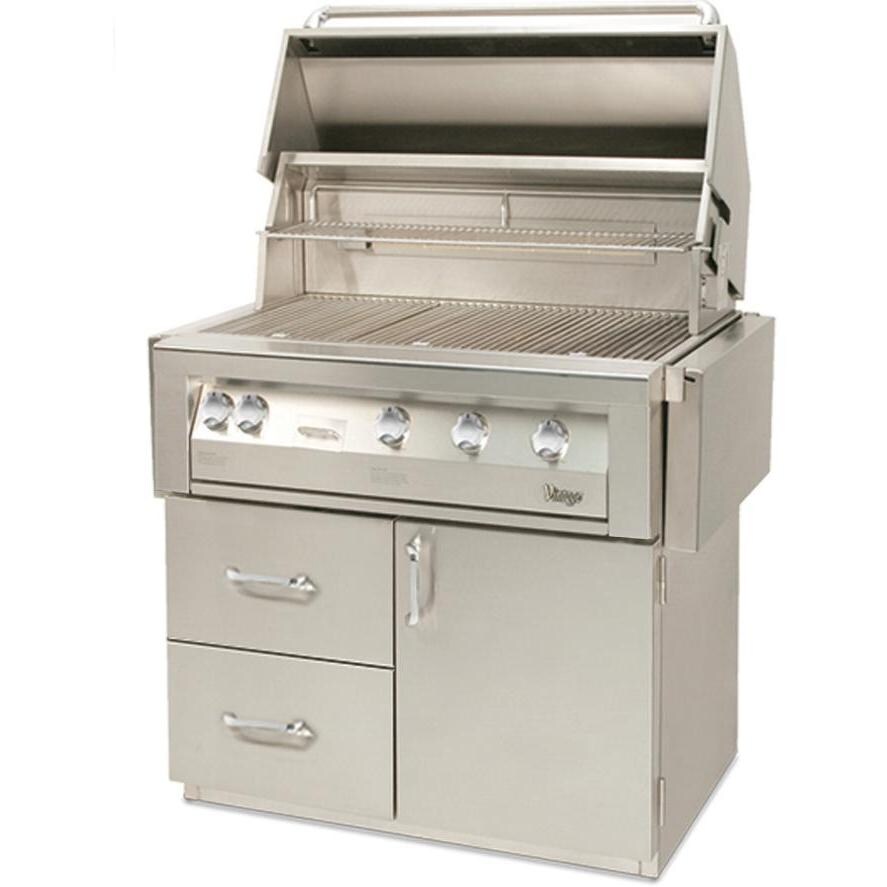 Vintage Gold VBQ42SZG 42 Inch Natural Gas Grill On Cart With Sear Zone