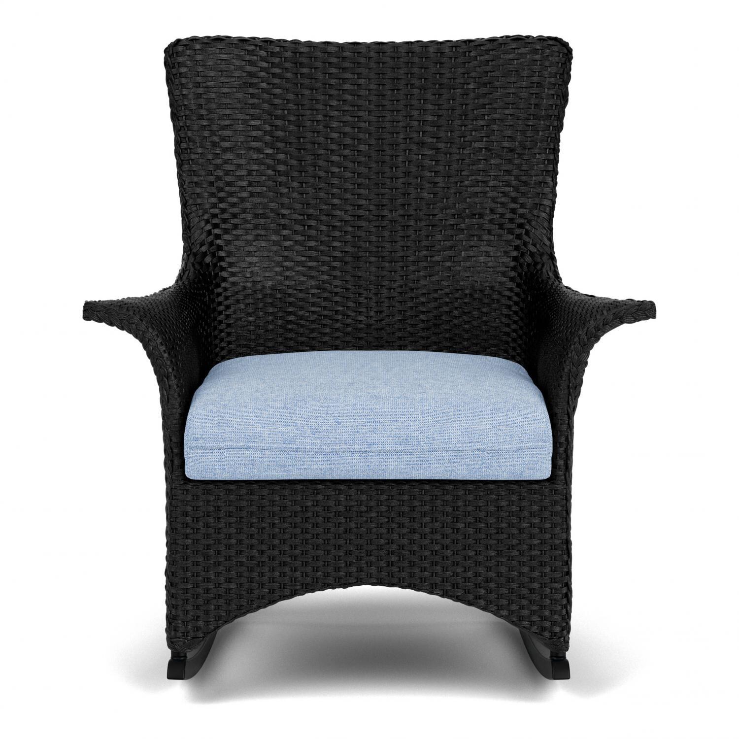 Mandalay Lloyd Loom Rocking Chair in Ebony/Demo Skyway by Lloyd Flanders