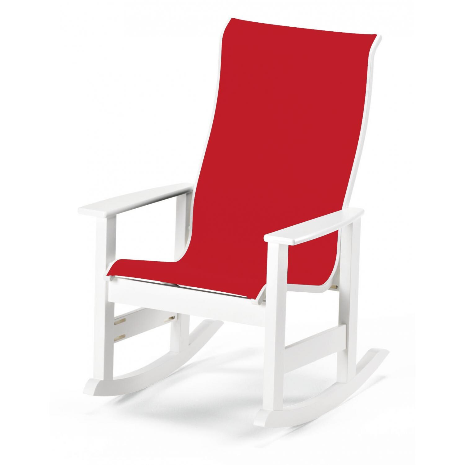 Leeward MGP Rocking Chair in Textured Snow/Red by Telescope Casual