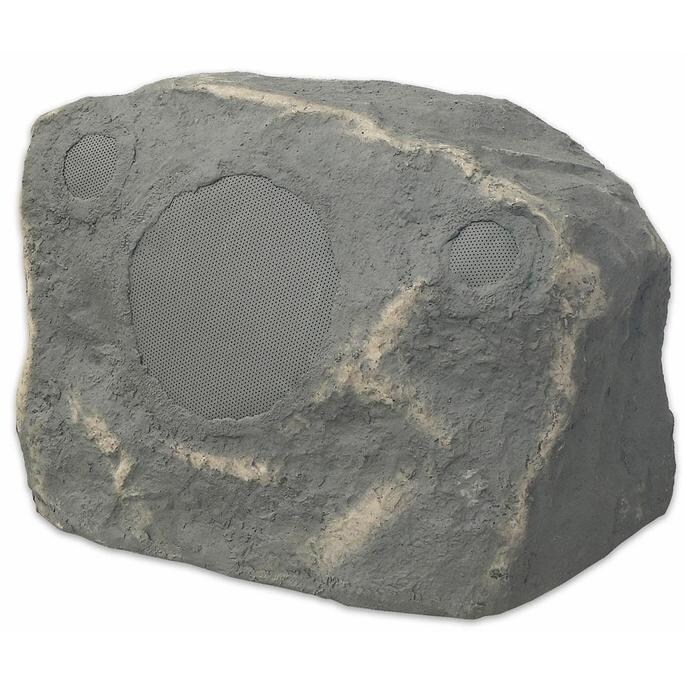 OSD Audio 8-Inch Wireless Bluetooth Single Stereo Outdoor Rock Speaker - Slate