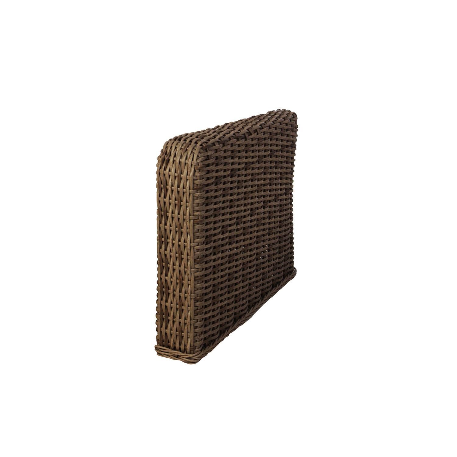 Laurent Wicker Armrest Section in Chestnut By Ebel - White Background thumbnail