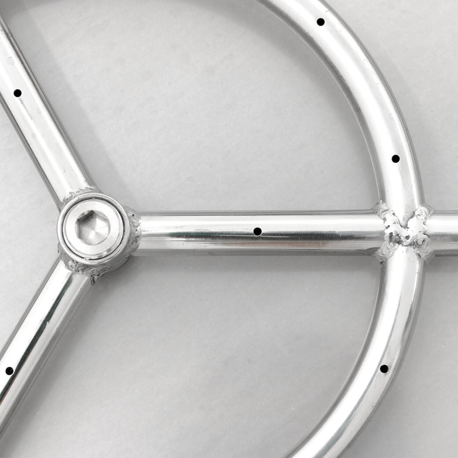 BBQGuys Signature Series 30-Inch Round Propane Flat Pan With Ring Burner - Burner Detail thumbnail