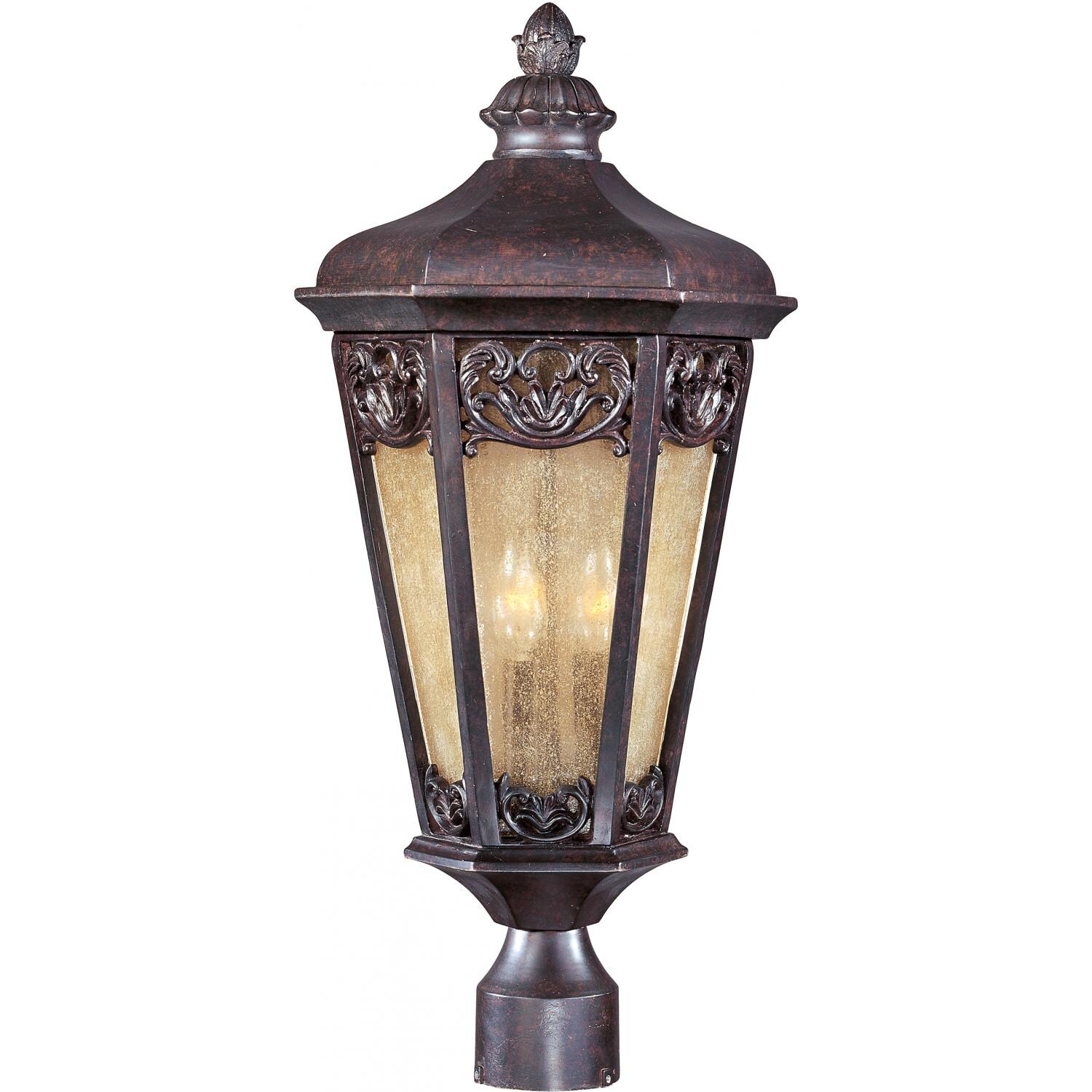 Maxim Lexington VX Three Light 24-Inch Outdoor Post Light - Colonial Umber - 40170NSCU image