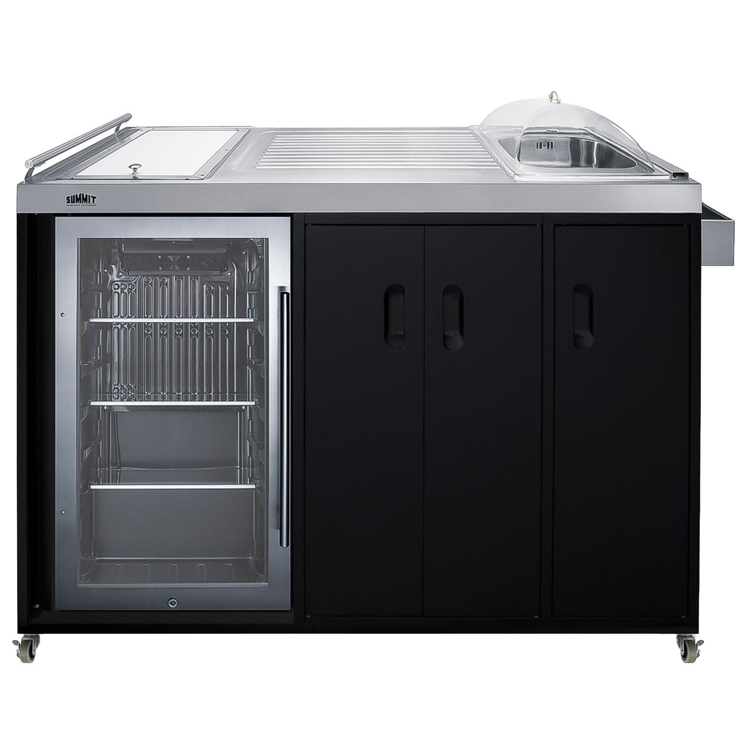 Summit CK54OSRG Portable Outdoor Glass Door Beverage Kitchenette Cooler - Front View thumbnail