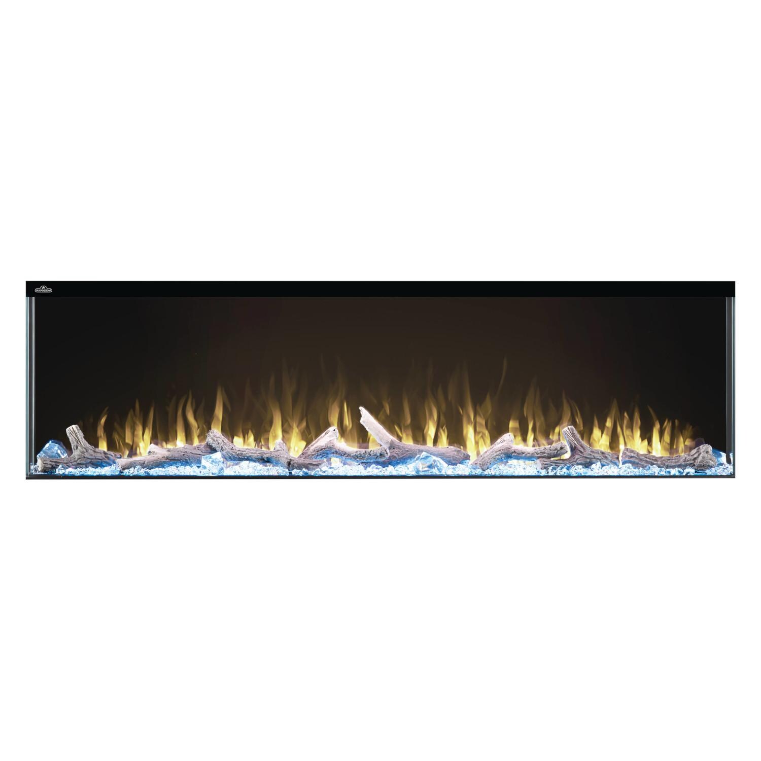 Napoleon NEFB60H-3SV 60-Inch Trivista 3-Sided Built-In Electric Fireplace - Yellow Flames with Blue Bed thumbnail