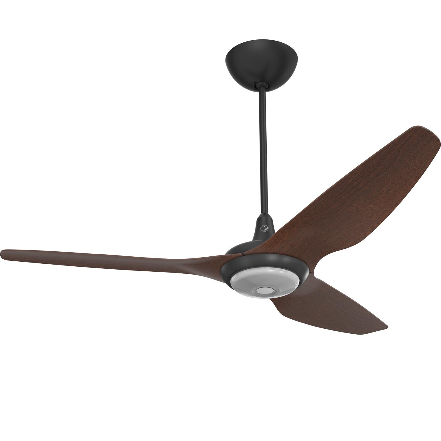Big Ass Fans 60-Inch Haiku Ceiling Fan Universal Mount W/20-Inch Downrod & Downlight in Black/Cocoa - MK-HK4-052506A258F654G10I20S2