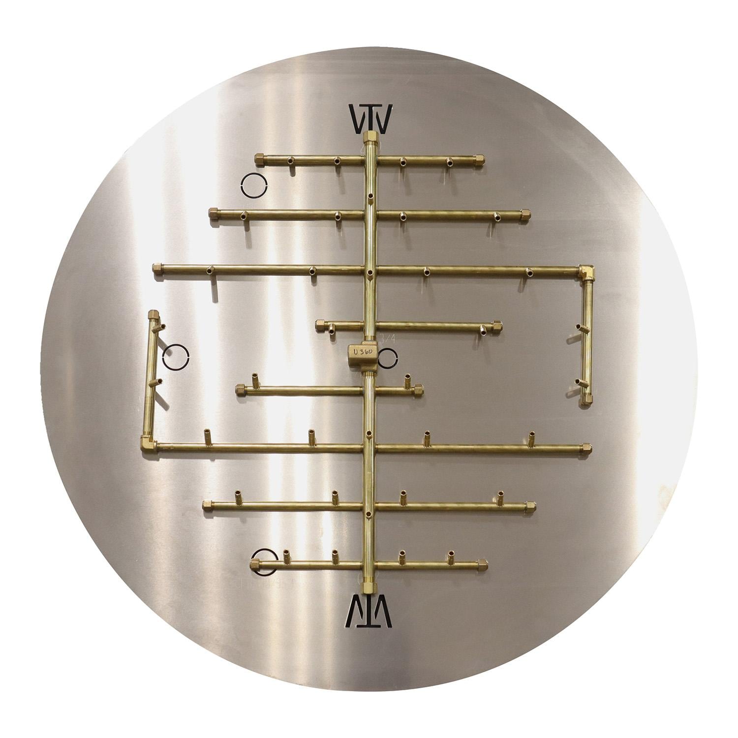 Warming Trends 30 X 29 CROSSFIRE Brass Natural Gas/Propane Burner w/ 48 Circular Plate