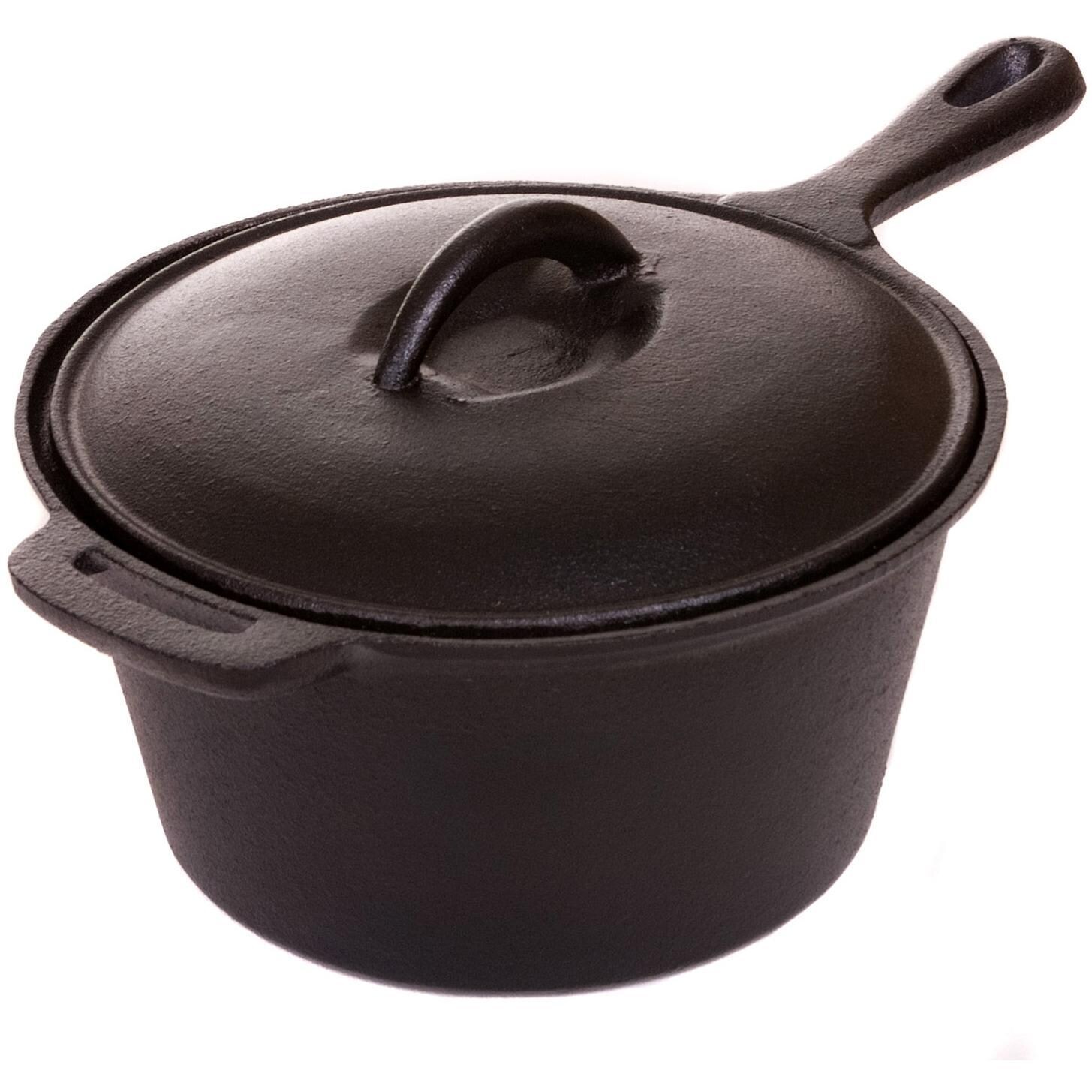 Cajun Cookware 2-Quart Seasoned Cast Iron Sauce Pot - GL10491AS thumbnail