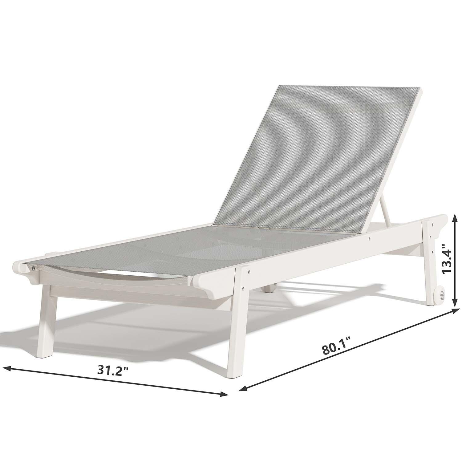 Sandview Polyresin Chaise Lounge By Ultimate Patio - Dimensional thumbnail