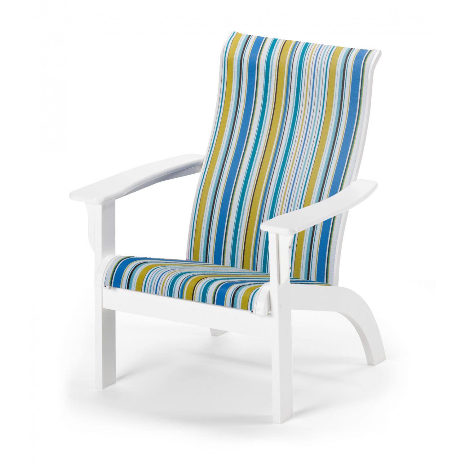 Adirondack MGP Outdoor Lounge Chair With Sling Seating By Telescope Casual - Coastline thumbnail