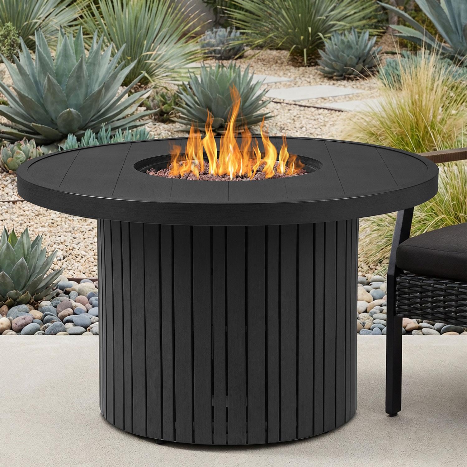 Westlook 44-in Round Steel Fire Pit Table in Black by Lakeview Outdoor Designs