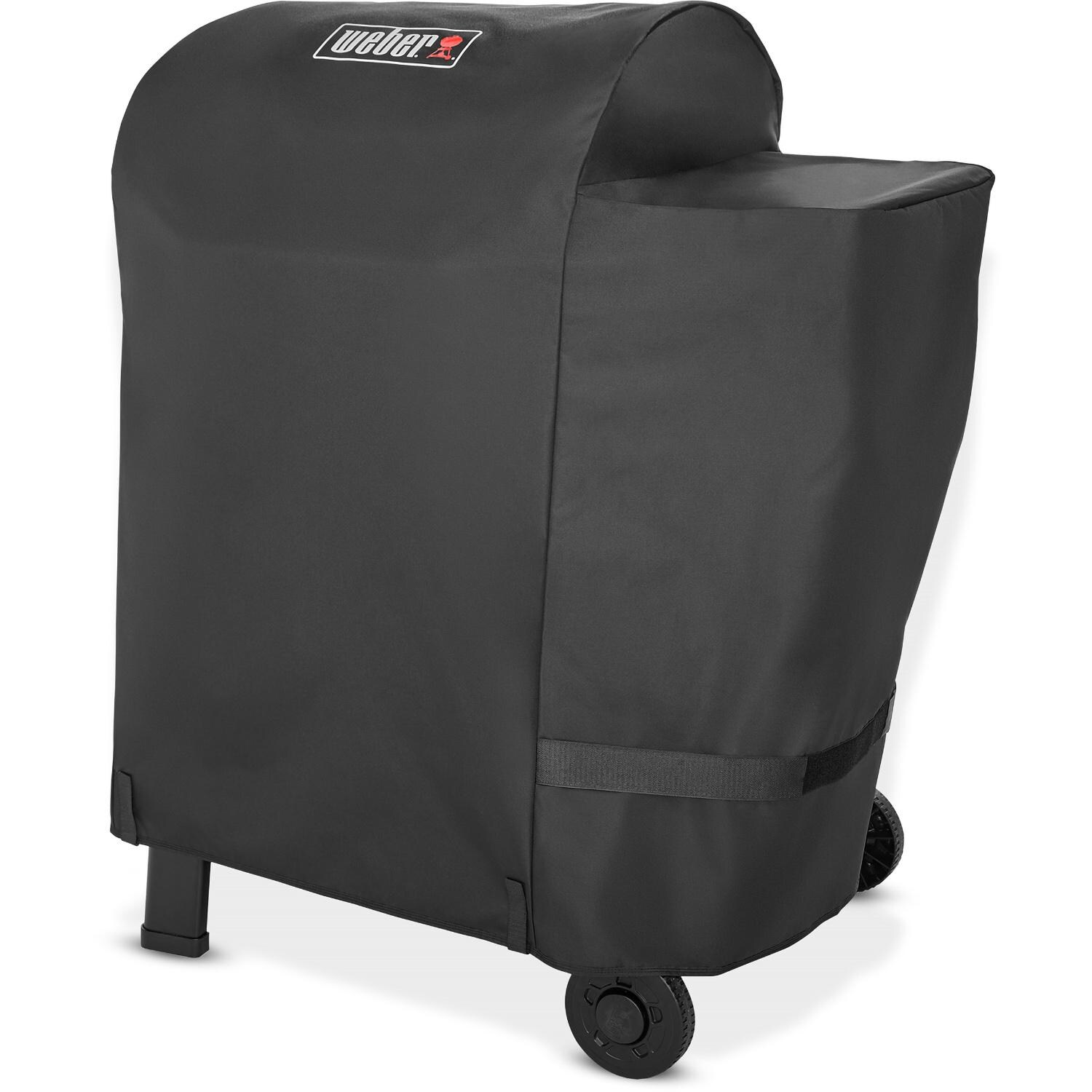 Weber 3400607 Polyester Grill Cover for Smoque 22-in Pellet Grill - Angled Right - White Background thumbnail