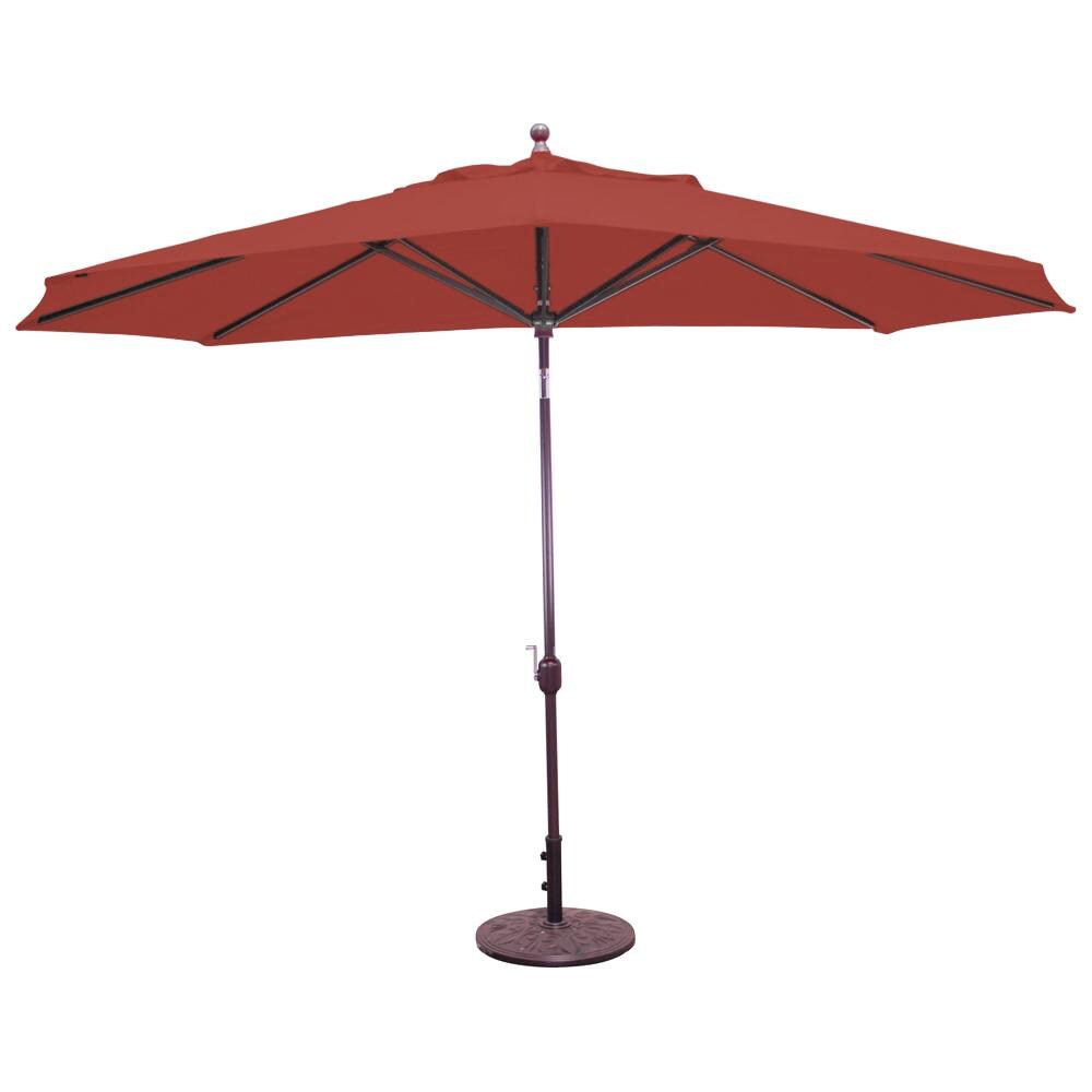 Galtech 11 X 8 Ft Oval Aluminum Patio Market Umbrella W Crank Lift And Deluxe Auto Tilt Antique Bronze Frame W Sunbrella Canvas Henna Canopy Bbqguys